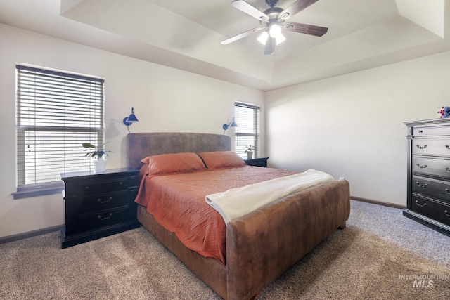 812 Kelli Ln, Filer, ID 83328 - bedroom featuring a tray ceiling, light carpet, and baseboards