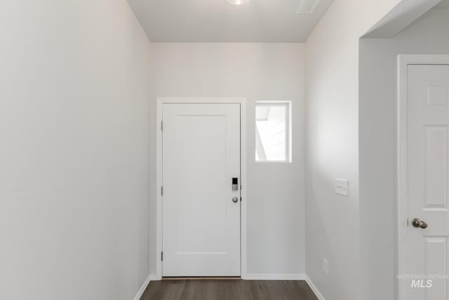 5754 W Stavros St, Meridian, ID 83646 - entrance foyer featuring dark wood-style flooring and baseboards