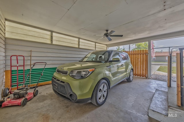 1035 N 7th Ave N, Payette, ID 83661 - garage with fence and ceiling fan