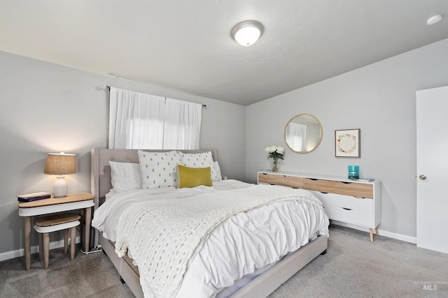 view of carpeted bedroom