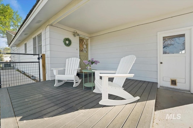 view of wooden terrace