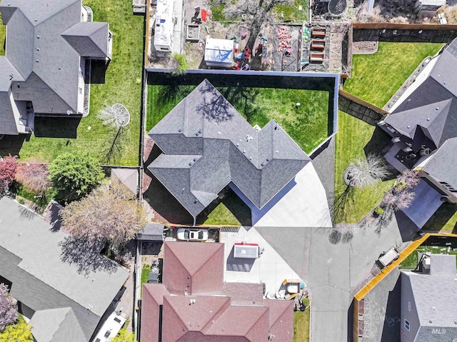 bird's eye view featuring a residential view