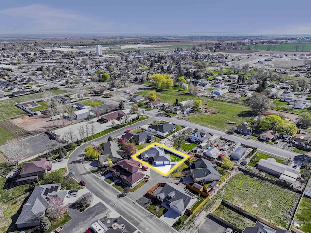 aerial view with a residential view