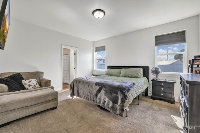 bedroom featuring carpet flooring
