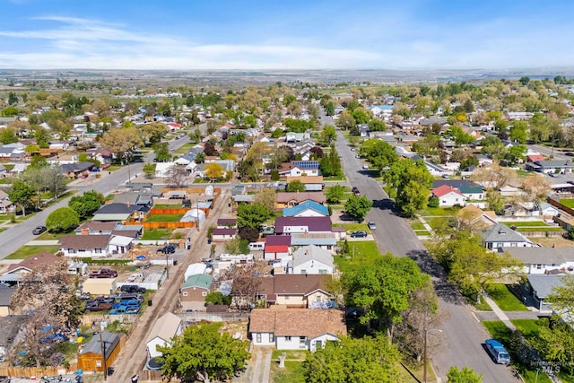 aerial view of residential area