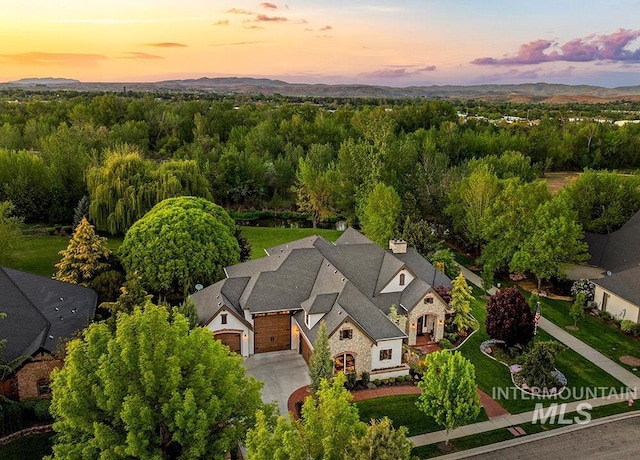 aerial view of property and surrounding area