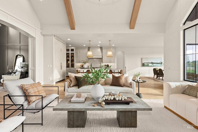 11473 N 17th Way, Boise, ID 83714 - living area featuring light wood-style floors and recessed lighting