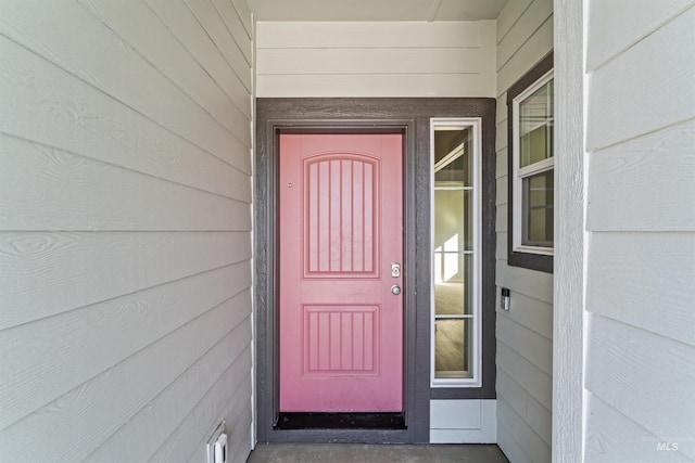 view of doorway to property