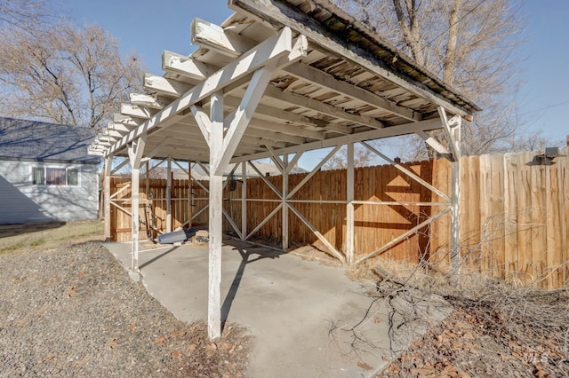 view of patio with fence