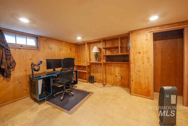 829 Diagonal, Clarkston, WA 99403 - office with wooden walls and recessed lighting