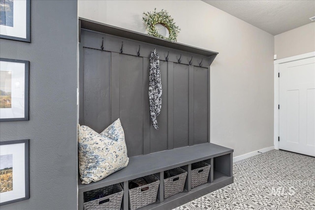mudroom with baseboards