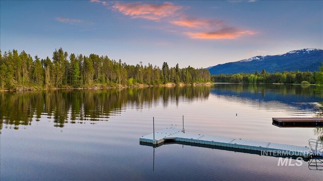 140 Jacks Loop, Donnelly, ID 83615 - dock with a forest view and a water and mountain view