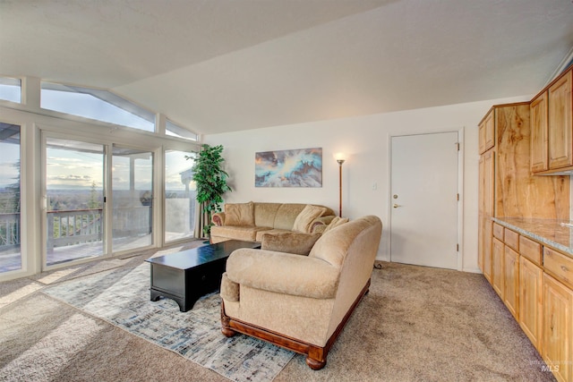 4420 N Ginzel St, Boise, ID 83703 - living room with light carpet and vaulted ceiling