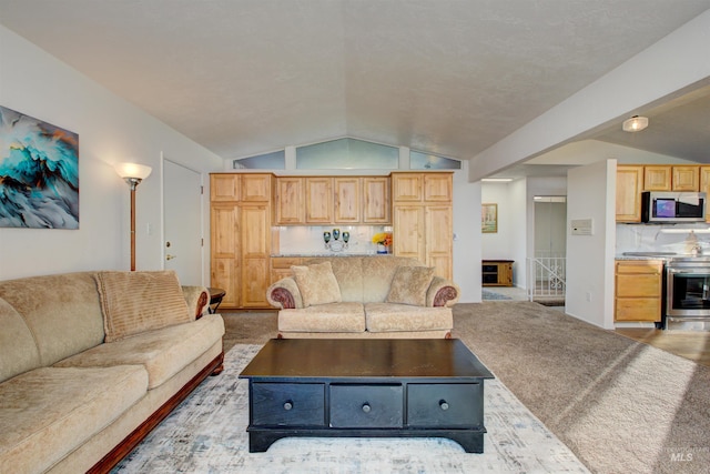 4420 N Ginzel St, Boise, ID 83703 - carpeted living area with lofted ceiling