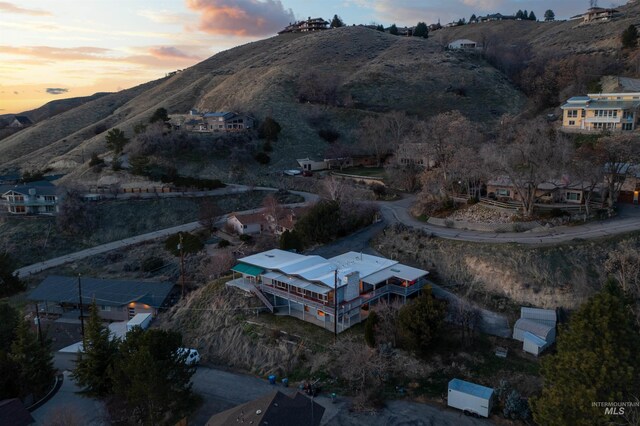 4420 N Ginzel St, Boise, ID 83703 - aerial view at dusk featuring a mountain view