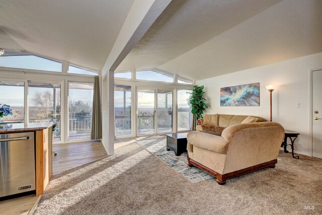 4420 N Ginzel St, Boise, ID 83703 - living room with vaulted ceiling and light carpet
