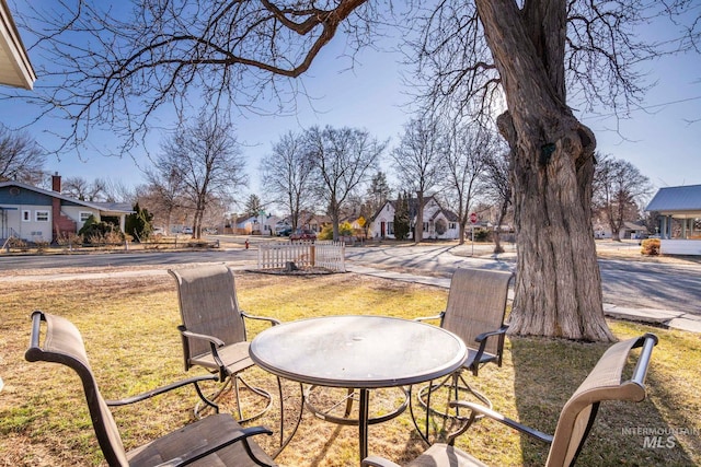 view of patio featuring a residential view