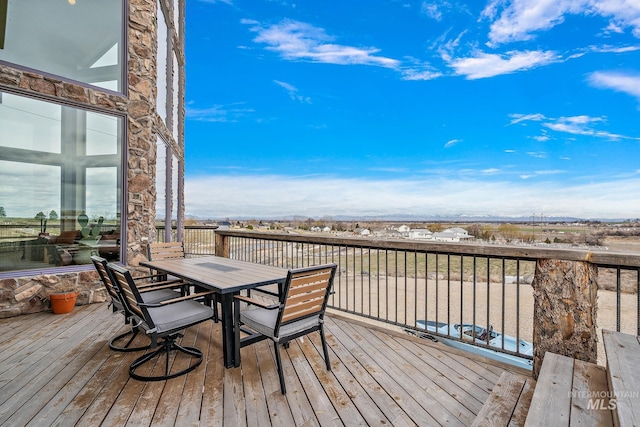 13331 Peaceful Way, Nampa, ID 83686 - wooden terrace with outdoor dining space