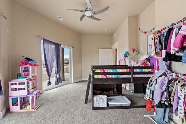 13331 Peaceful Way, Nampa, ID 83686 - carpeted bedroom with visible vents, a ceiling fan, and baseboards