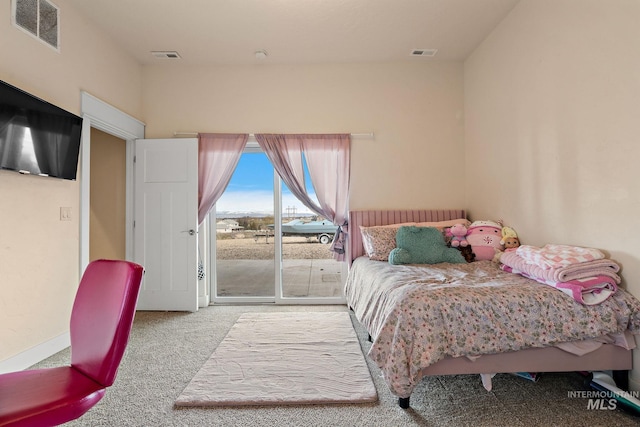 13331 Peaceful Way, Nampa, ID 83686 - bedroom with visible vents, carpet, and access to exterior