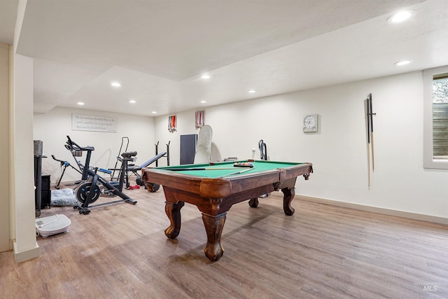360 N 700 W, Paul, ID 83347 - game room with light wood-style flooring, recessed lighting, pool table, and baseboards