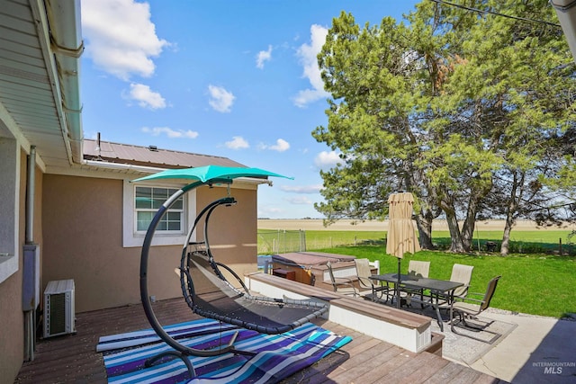 360 N 700 W, Paul, ID 83347 - view of patio featuring a hot tub, a deck, and outdoor dining area