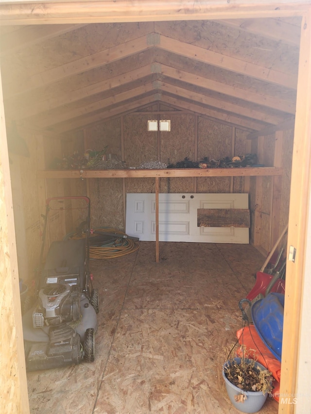 view of storage room