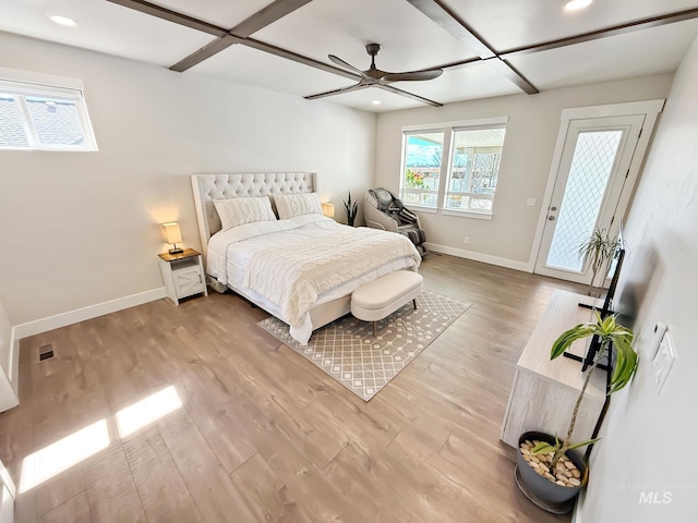 7063 S Pear Blossom, Meridian, ID 83642 - bedroom with recessed lighting, visible vents, light wood-type flooring, and baseboards