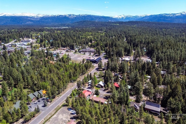 141 Stibnite St Unit 15, Mccall, ID 83638 - aerial overview of property's location featuring a forest and mountains