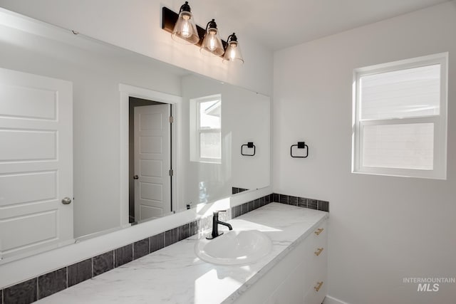 bathroom featuring vanity