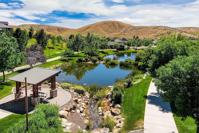 20513 N Glenisla Ave, Boise, ID 83714 - water view featuring a mountain view and a gazebo