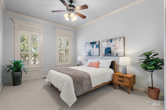 1814 E Grand Canyon Dr, Meridian, ID 83646 - bedroom featuring baseboards, ornamental molding, and carpet flooring