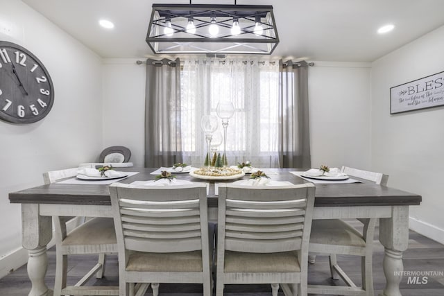 317 W C, Shoshone, ID 83352 - dining area featuring recessed lighting, baseboards, and wood finished floors