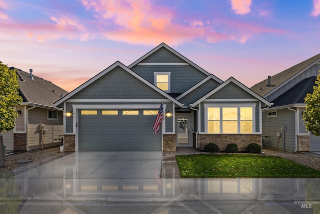 craftsman-style house with a garage