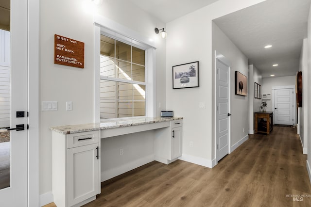 11645 N 24th Ave, Boise, ID 83714 - hall with recessed lighting, baseboards, and wood finished floors