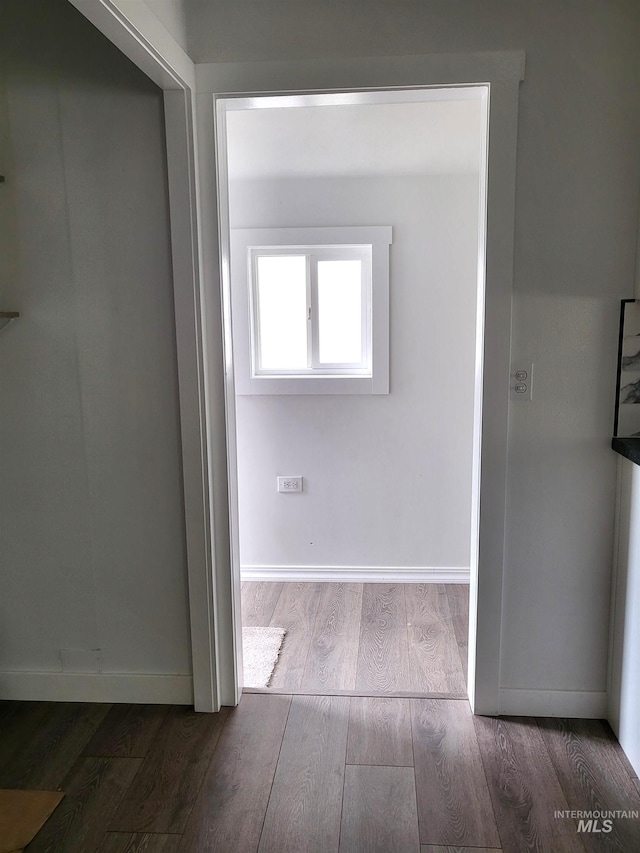 116 E 2nd St, Middleton, ID 83644 - hall featuring wood finished floors and baseboards