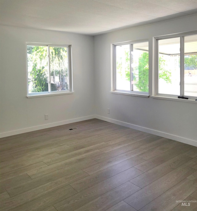 116 E 2nd St, Middleton, ID 83644 - spare room with healthy amount of natural light, hardwood / wood-style floors, and baseboards