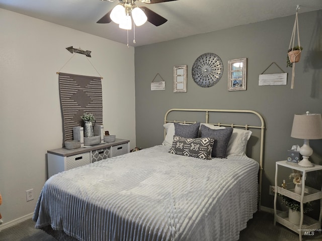 1451 Spurlock Ct, Twin Falls, ID 83301 - bedroom featuring dark colored carpet and ceiling fan