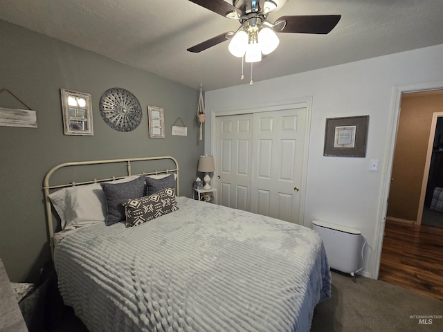 1451 Spurlock Ct, Twin Falls, ID 83301 - carpeted bedroom featuring a closet and ceiling fan