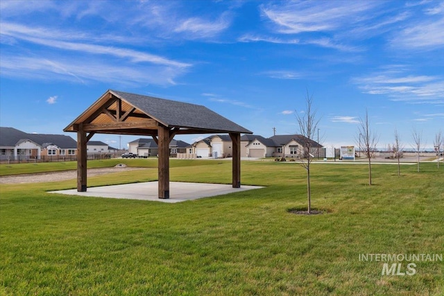 8820 E Snow Drop St, Nampa, ID 83687 - view of property's community featuring a lawn, a gazebo, and a residential view
