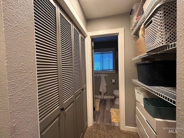 interior space with hardwood / wood-style flooring