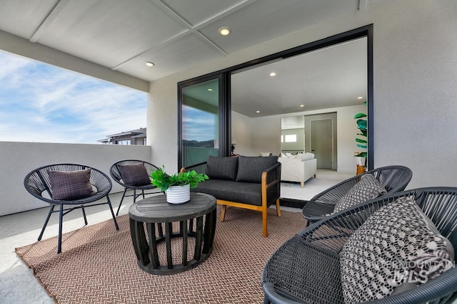 view of patio / terrace featuring an outdoor living space