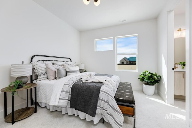 view of carpeted bedroom