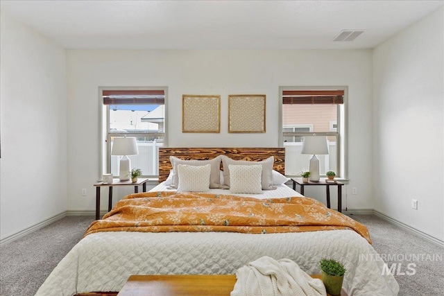 view of carpeted bedroom