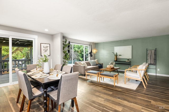 473 E Ranch Dr, Eagle, ID 83616 - dining space featuring wood finished floors, recessed lighting, and baseboards