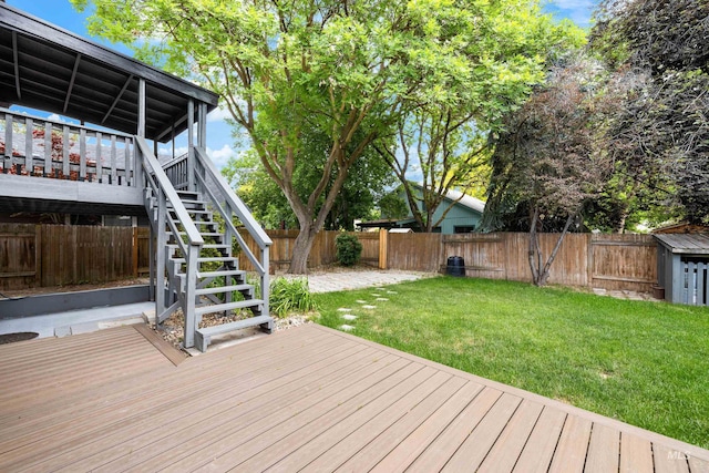473 E Ranch Dr, Eagle, ID 83616 - wooden terrace with stairs