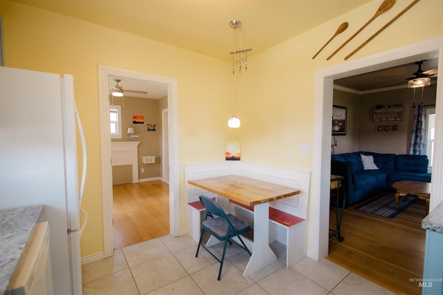 260 State St, Grand View, ID 83624 - dining area featuring ceiling fan and light tile patterned floors