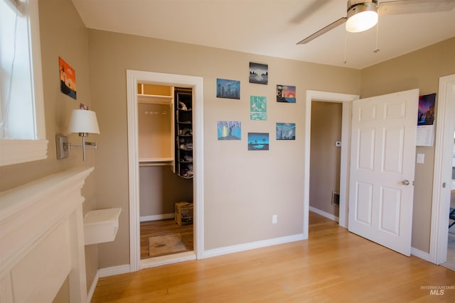 260 State St, Grand View, ID 83624 - bedroom featuring light wood finished floors, a spacious closet, a closet, and baseboards