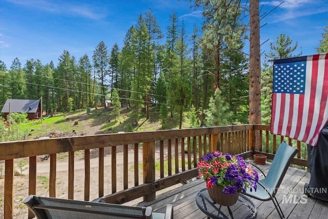 150 W Yuba Vista Dr, Atlanta, ID 83716 - view of wooden terrace