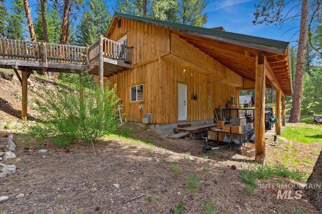 150 W Yuba Vista Dr, Atlanta, ID 83716 - rear view of house with a deck